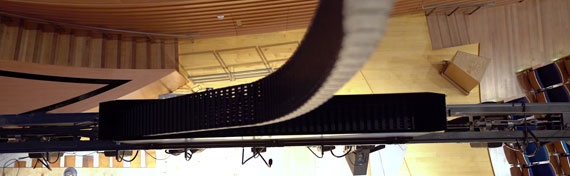 Module en zigzag dans un théâtre