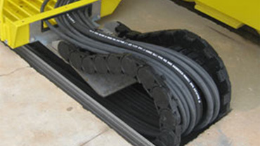 Chaîne porte-câbles rampe de lancement de fusées