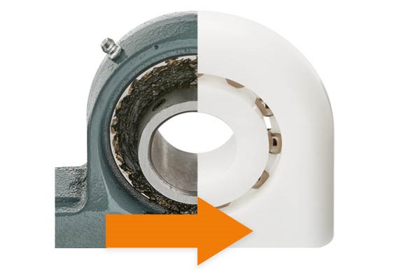 One-to-one exchange of pillow block bearings - with housing bearing by igus®