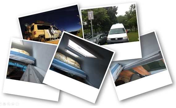 Aménagement du toit du Volkswagen T5 avec un rail drylin N