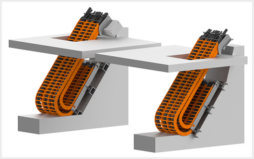 Chaînes porte-câbles en altitude
