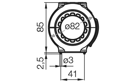 Elément de fixation à serre-câbles TR.40.01
