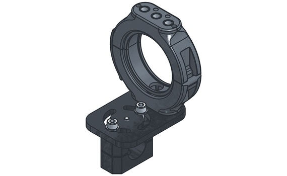 Vue 3D raccord compact triflex R sans serre-câbles