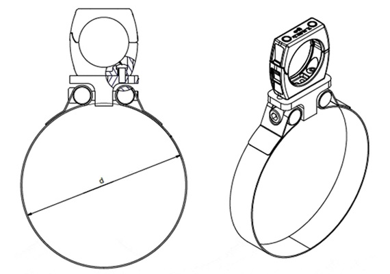 Colliers triflex en métal pour UR, section