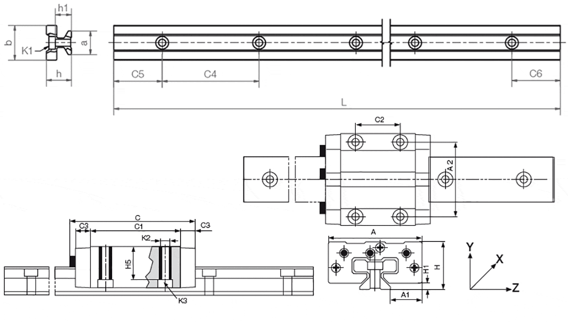 drylin® T system 01 drawing