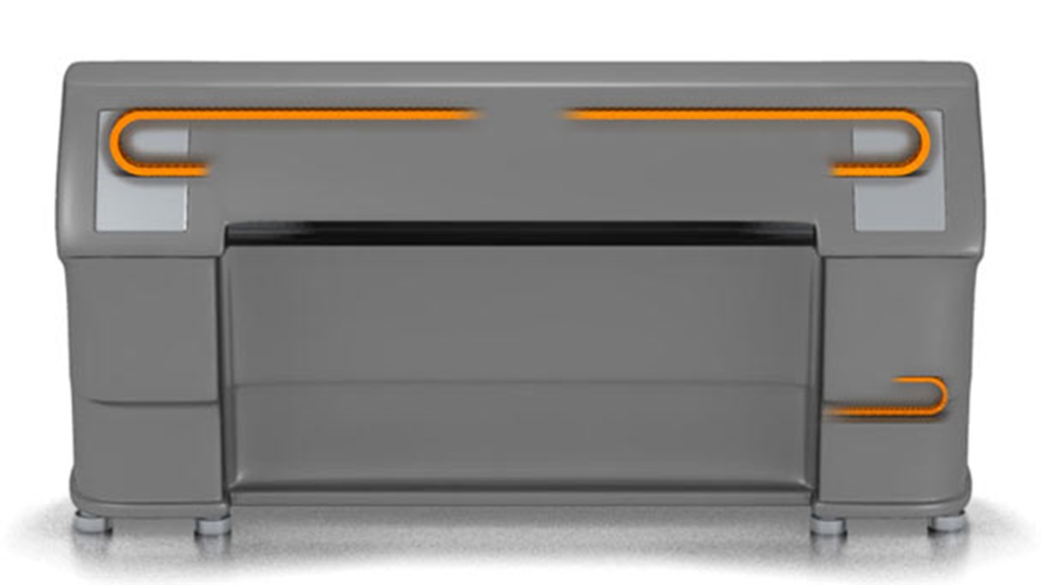 Structure d'une imprimante grand format